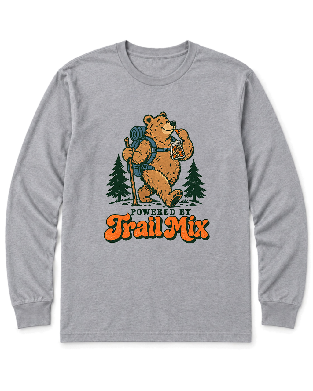 Powered by Trail Mix Long Sleeve Shirt - Sport Grey