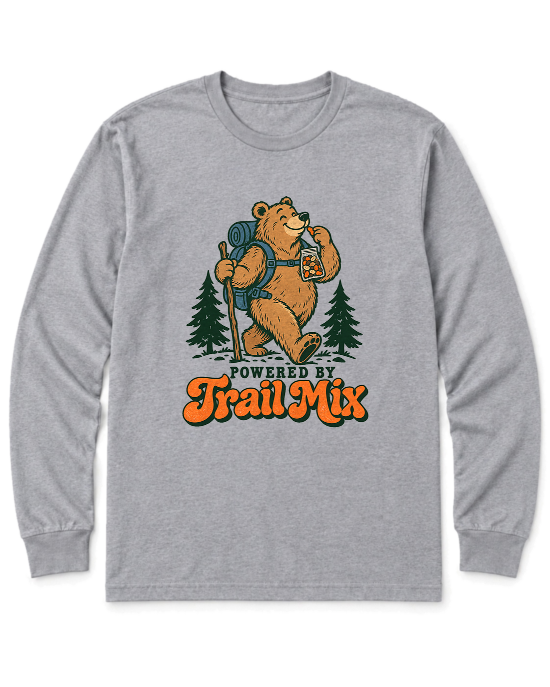 Powered by Trail Mix Long Sleeve Shirt - Sport Grey