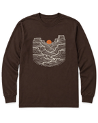 Canyon Sunset Long Sleeve Shirt - Dark Chocolate