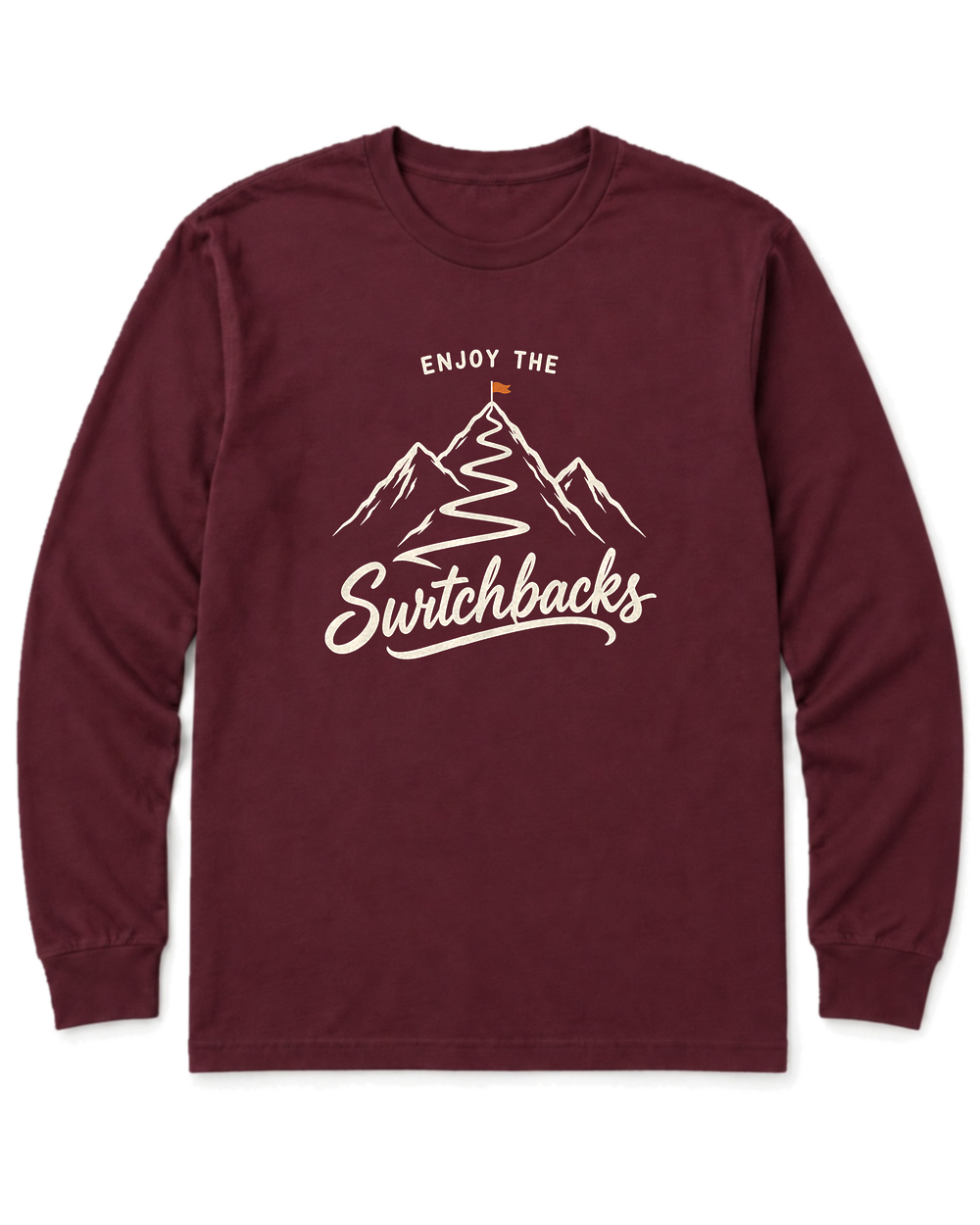 Enjoy the Switchbacks Long Sleeve Shirt - Maroon