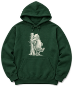 Back Scratch Bear Hoodie - Forest Green