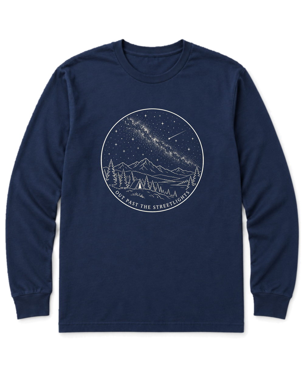 Out Past the Streetlights Long Sleeve Shirt - Navy