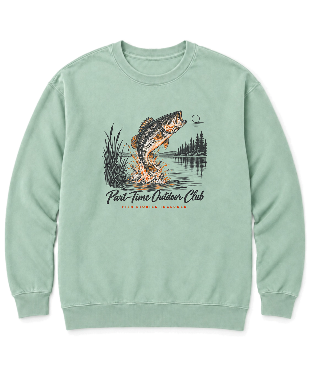 Fish Stories Included Sweatshirt - Chalky Mint