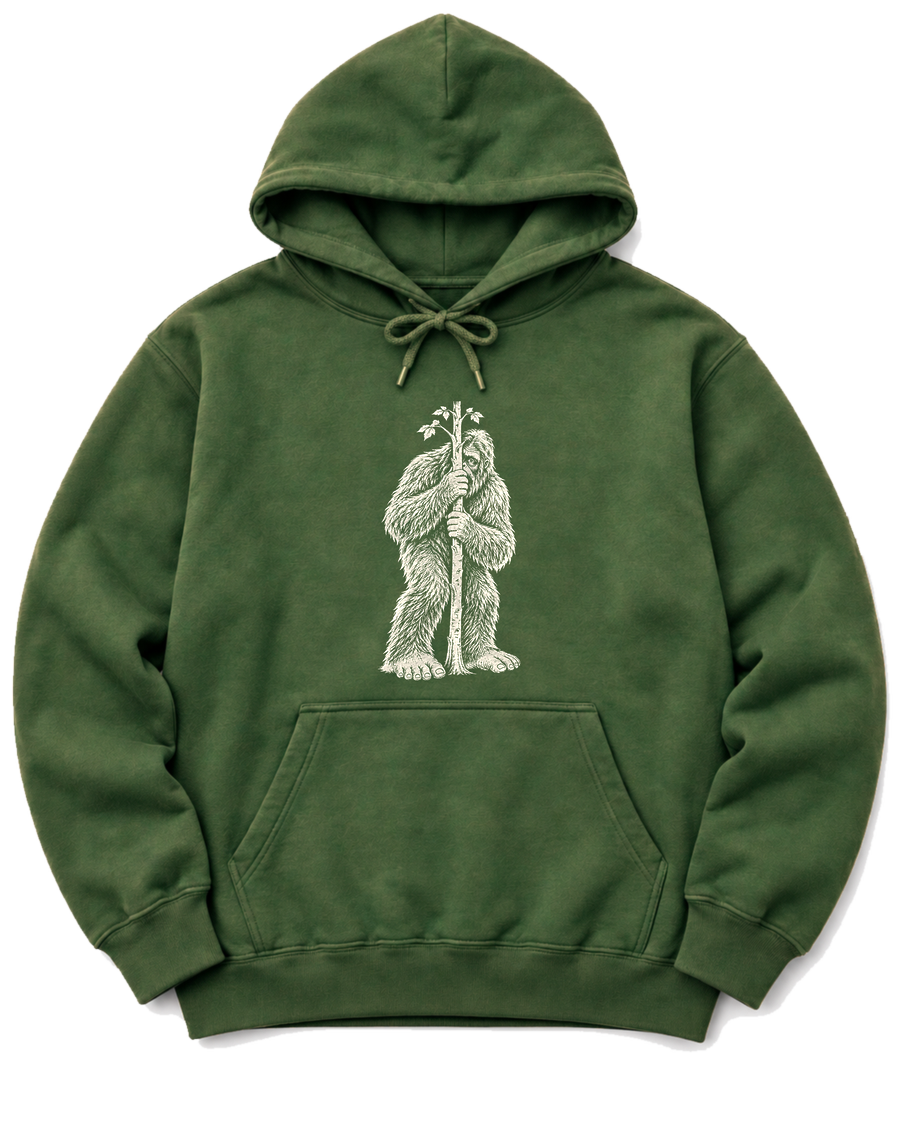 Bigfoot Hide and Seek Hoodie - Military Green