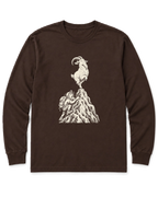 Show-Off Mountain Goat Long Sleeve Shirt - Dark Chocolate