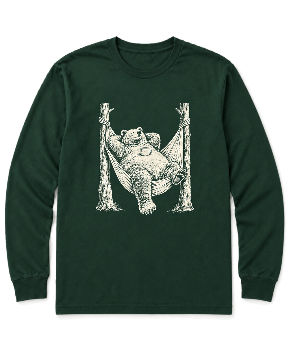 Hammock Grizzly Long Sleeve Shirt - Forest Green
