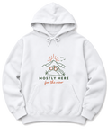 Mostly Here for the View Hoodie - White