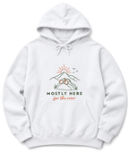 Mostly Here for the View Hoodie - White