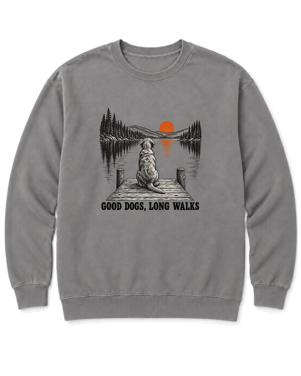 Good Dogs, Long Walks Sweatshirt - Grey