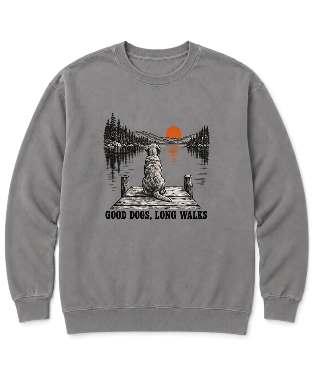 Good Dogs, Long Walks Sweatshirt - Grey