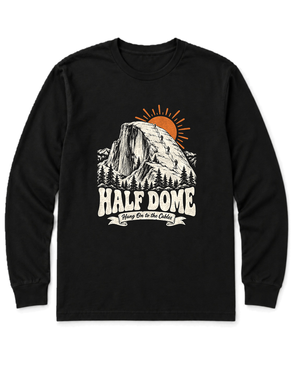 Half Dome Long Sleeve Shirt - Black