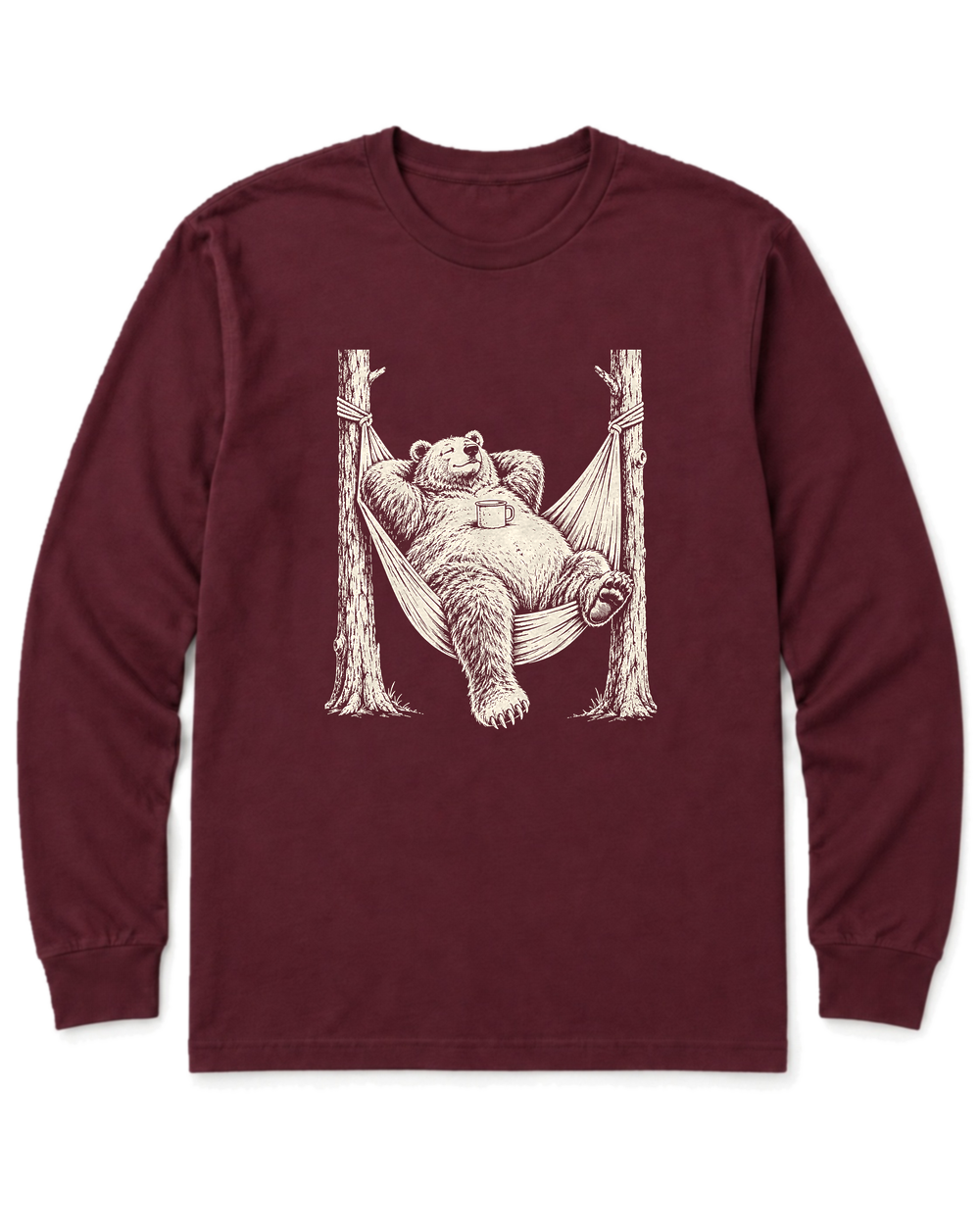 Hammock Grizzly Long Sleeve Shirt - Maroon