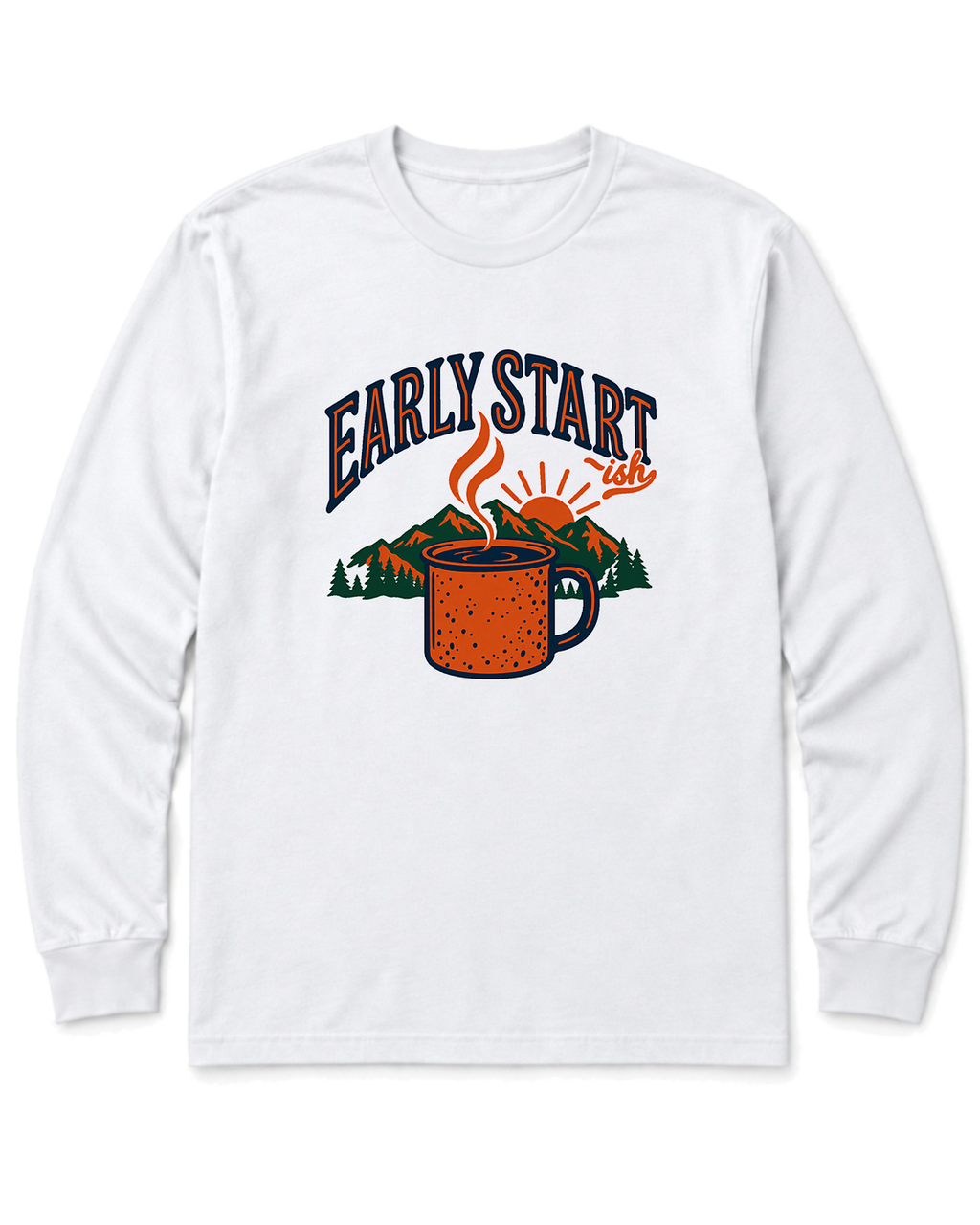 Early Start-ish Long Sleeve Shirt - White