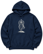 Tree Pose Bear Hoodie - Navy