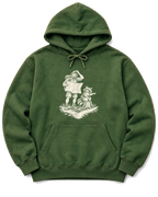 Upside-Down Map Hoodie - Military Green