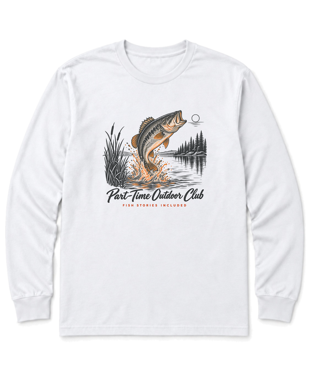 Fish Stories Included Long Sleeve Shirt - White