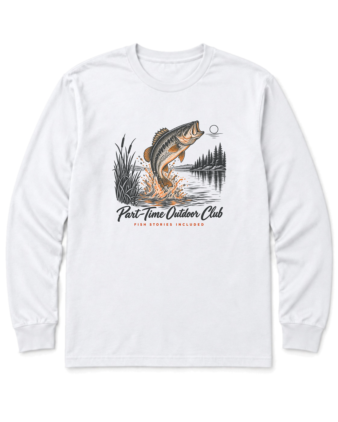 Fish Stories Included Long Sleeve Shirt - White