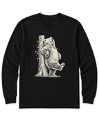 Back Scratch Bear Long Sleeve Shirt - Black