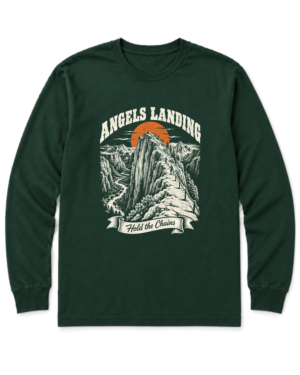Angels Landing Long Sleeve Shirt - Forest Green