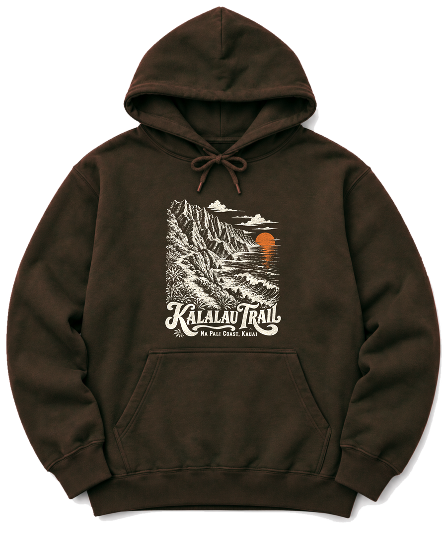 Kalalau Trail Hoodie - Dark Chocolate