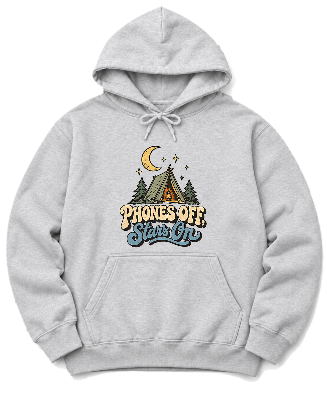Phones Off, Stars On Hoodie - Ash