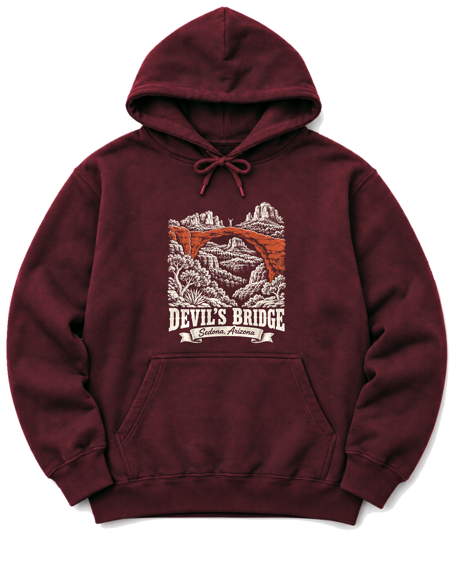 Devil's Bridge Hoodie - Maroon