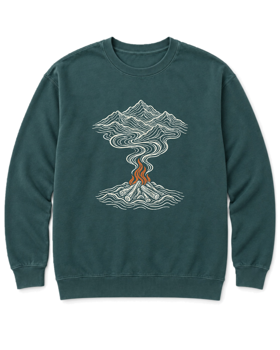 Campfire Smoke Sweatshirt - Blue Spruce
