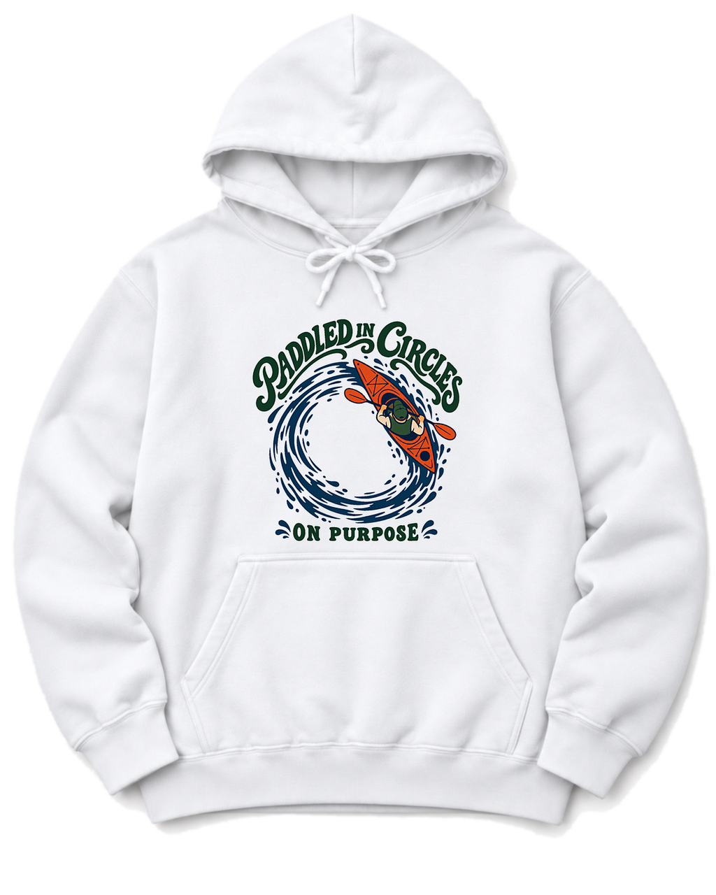 Paddled in Circles Hoodie - White