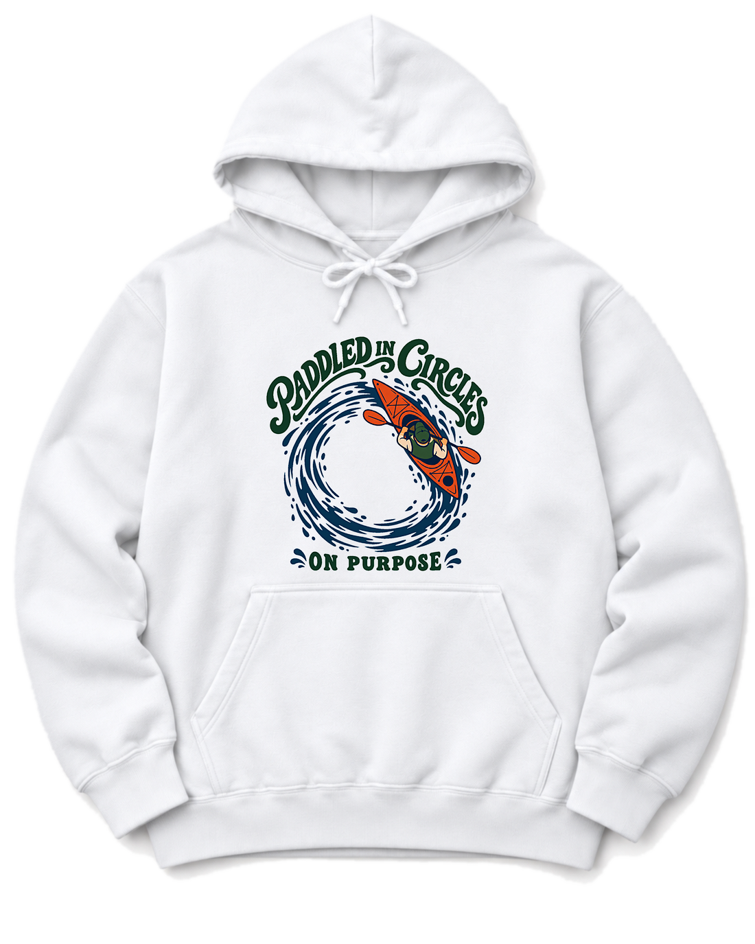 Paddled in Circles Hoodie - White