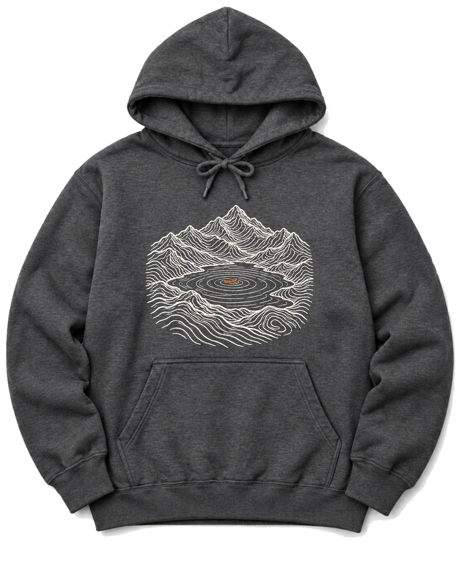 Lake Canoe Hoodie - Dark Heather
