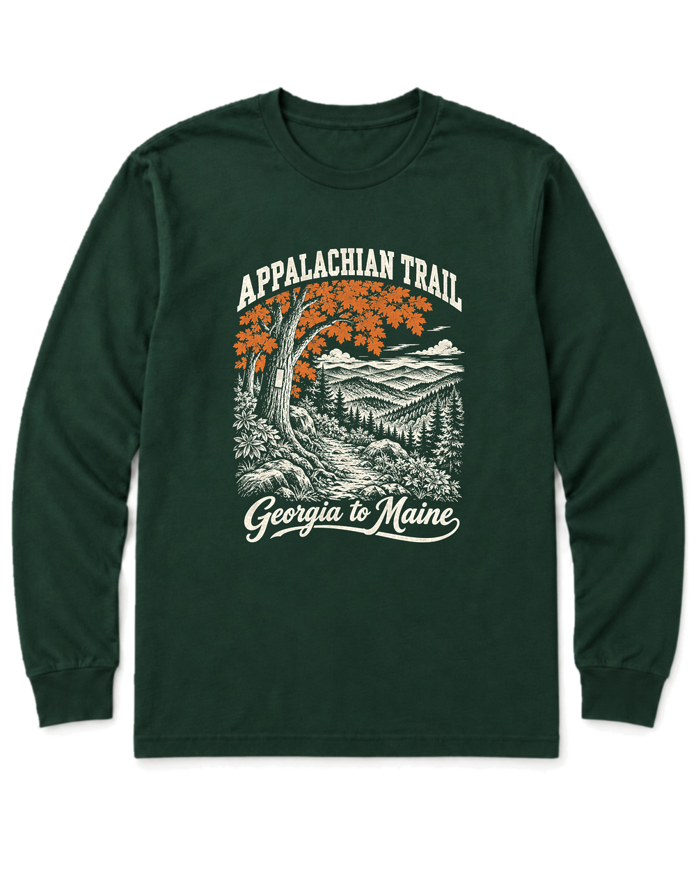Appalachian Trail Long Sleeve Shirt - Forest Green