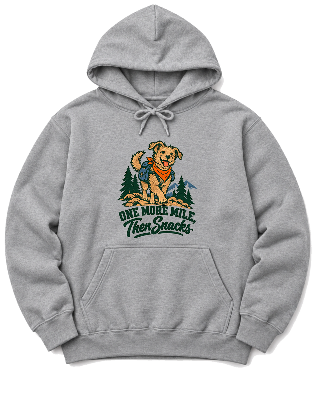 One More Mile, Then Snacks Hoodie - Sport Grey