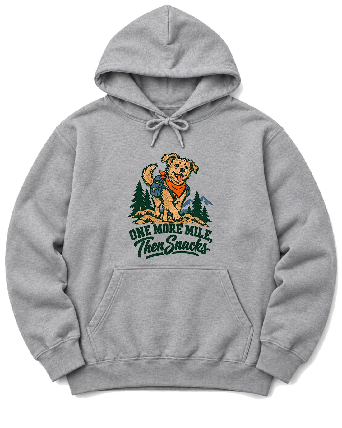 One More Mile, Then Snacks Hoodie - Sport Grey