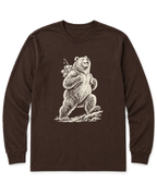 Tiny Backpack Grizzly Long Sleeve Shirt - Dark Chocolate