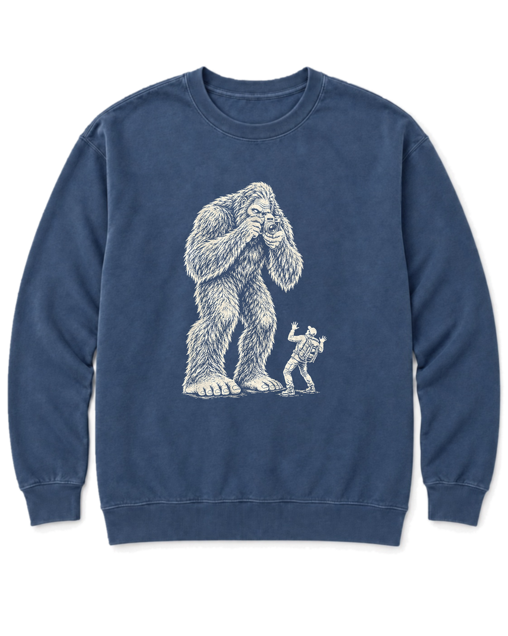 Bigfoot Photographer Sweatshirt - Denim