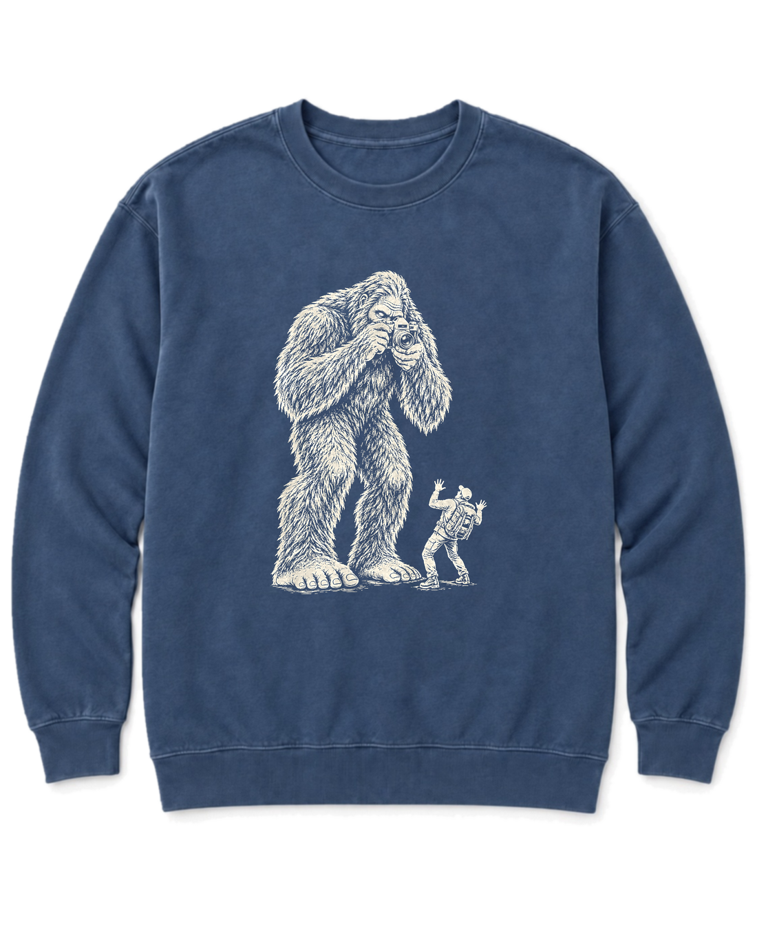 Bigfoot Photographer Sweatshirt - Denim