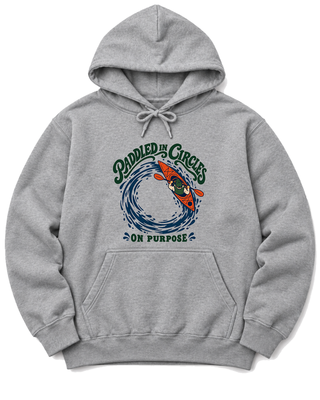 Paddled in Circles Hoodie - Sport Grey