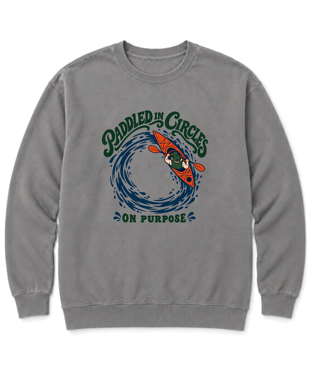 Paddled in Circles Sweatshirt - Grey