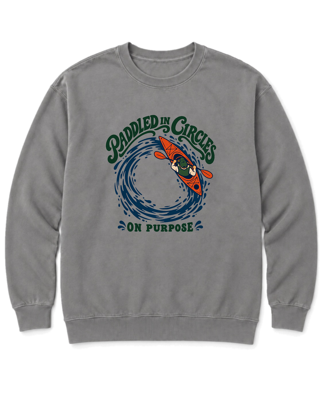 Paddled in Circles Sweatshirt - Grey