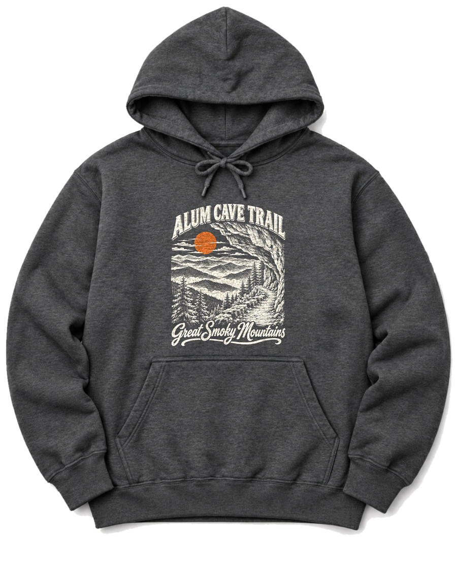 Alum Cave Trail Hoodie - Dark Heather