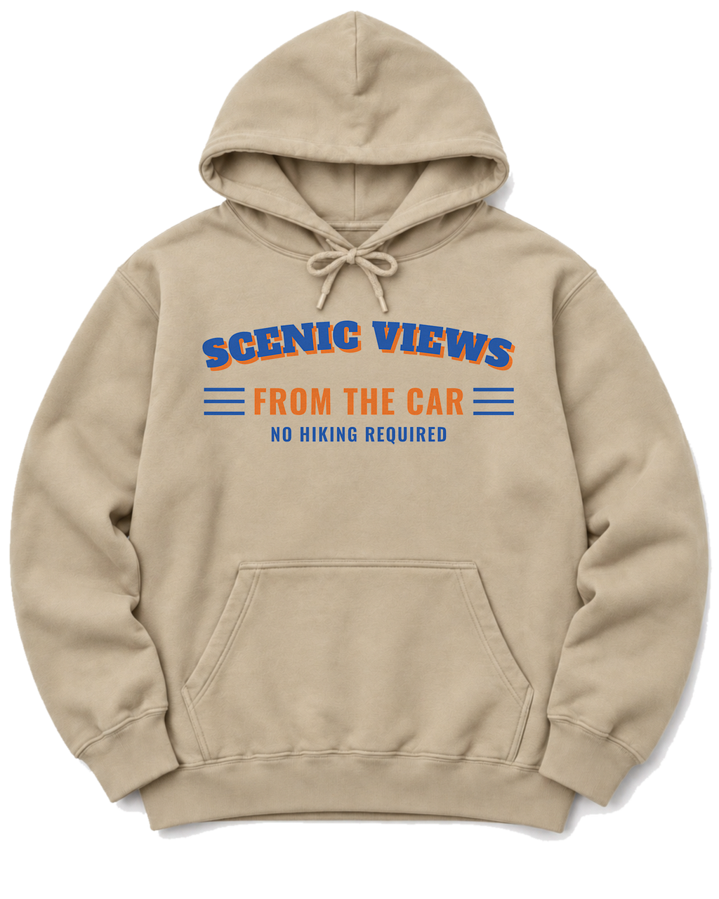 Scenic Views from the Car Hoodie - Sand