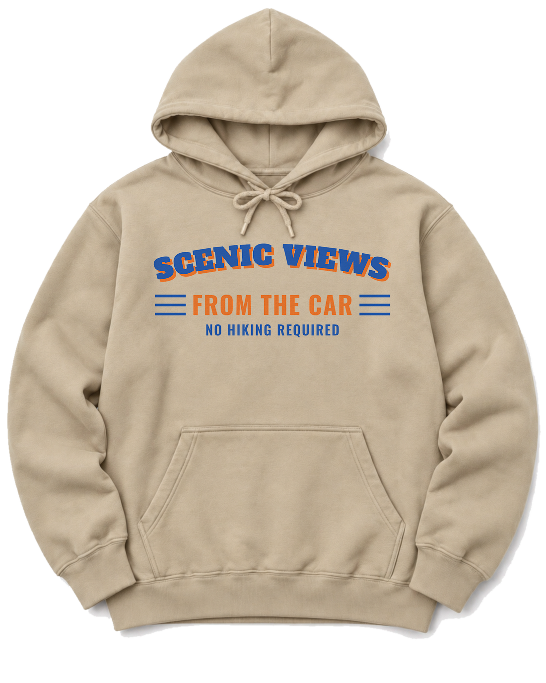 Scenic Views from the Car Hoodie - Sand