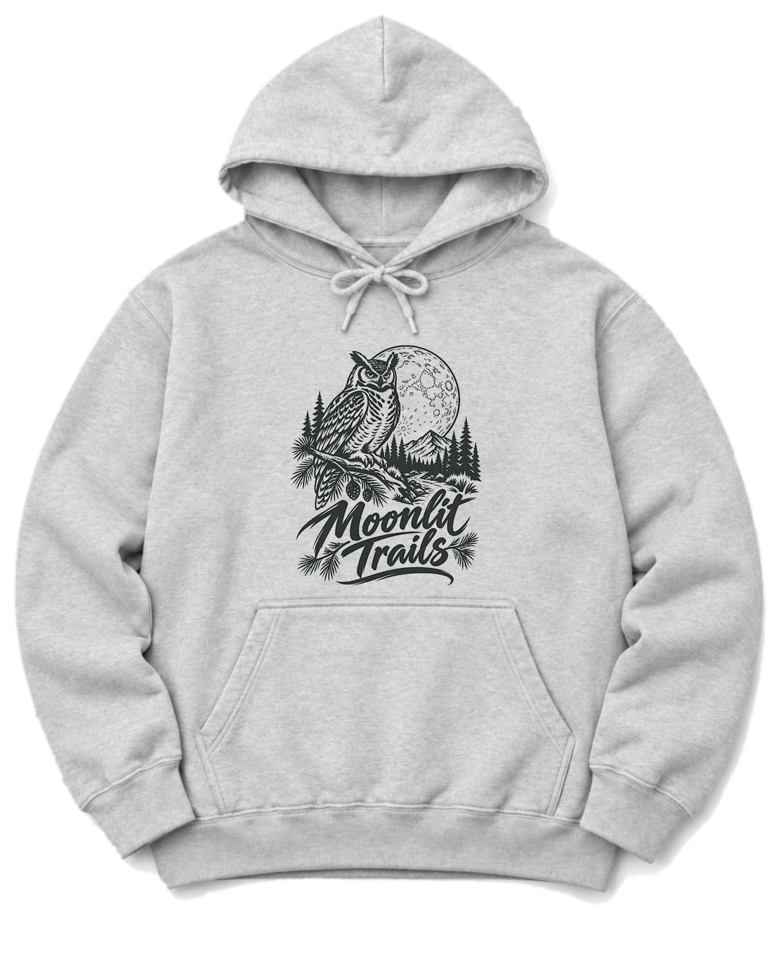 Moonlit Trails Hoodie - Ash
