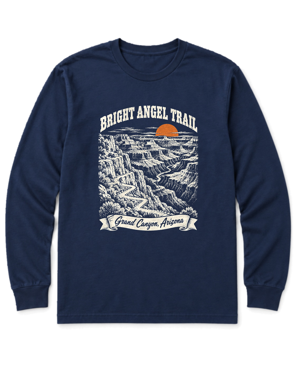 Bright Angel Trail Long Sleeve Shirt - Navy