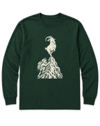 Show-Off Mountain Goat Long Sleeve Shirt - Forest Green