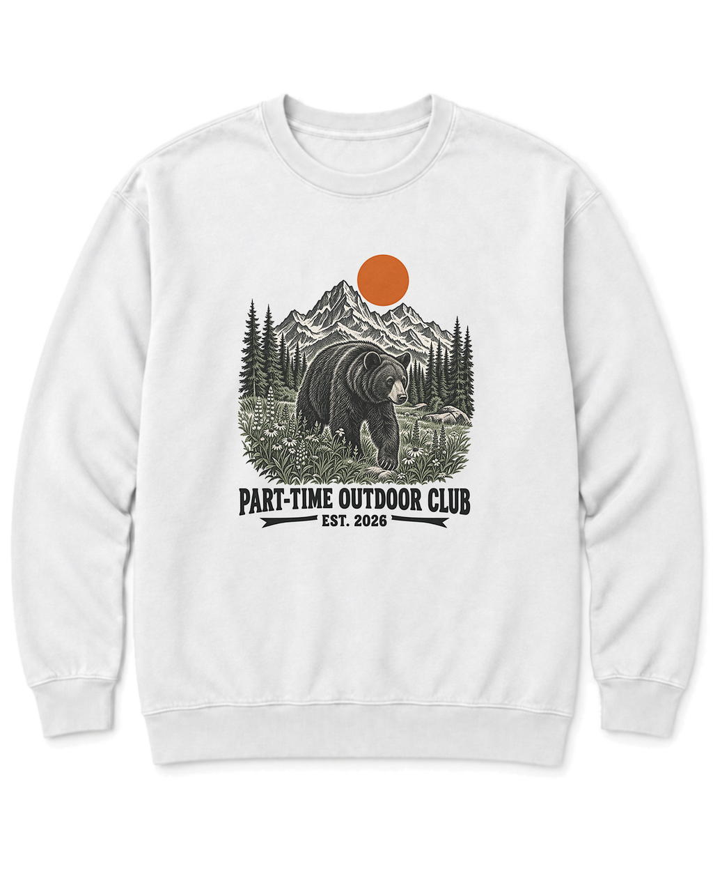 Outdoor Club Bear Sweatshirt - White