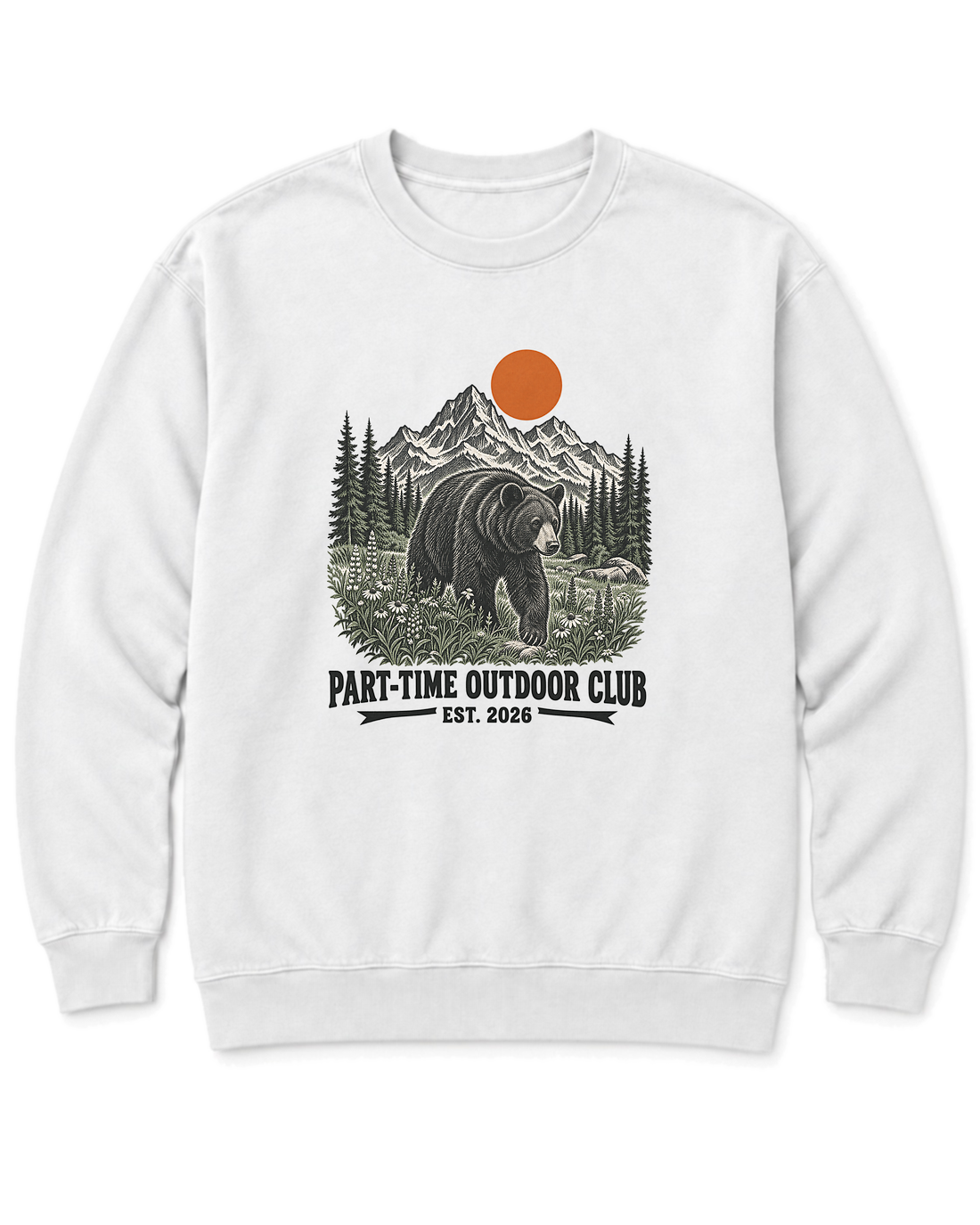 Outdoor Club Bear Sweatshirt - White