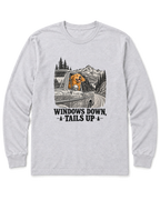 Windows Down, Tails Up Long Sleeve Shirt - Ash