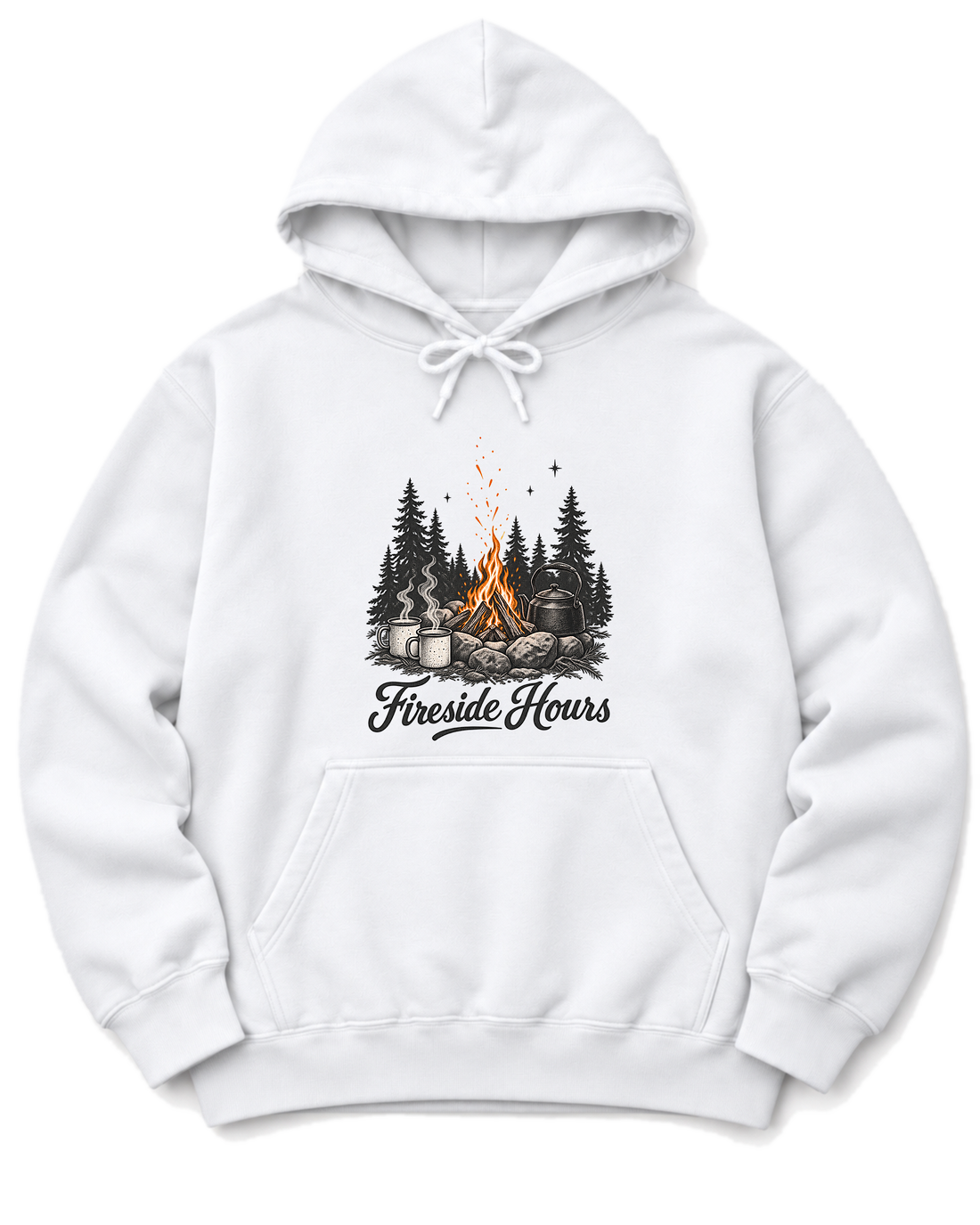 Fireside Hours Hoodie - White