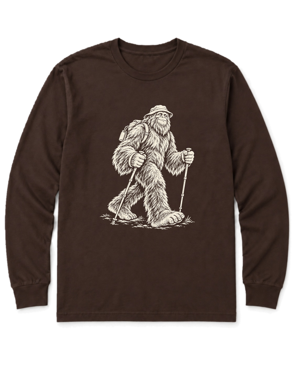 Bigfoot Day Hike Long Sleeve Shirt - Dark Chocolate